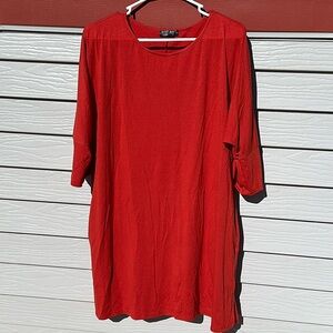 Shop Basic, Burnt Orange 3/4 Sleeve Tunic
